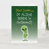 Geloven buitenaardse wezens in Kerstmis? Kaart (Voorkant)
