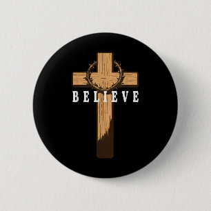 Geloven dat Jezus Christelijk Gods geloofsbijbelre Ronde Button 5,7 Cm