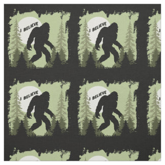 Geloven in Bigfoot Sasquatch Patroon Stof