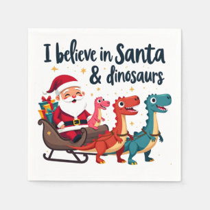 geloven in de Kerstman en dinosaurussen (Santa rij Servet