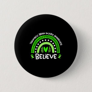 Geloven traumatisch hersenletsel bewustzijn maand ronde button 5,7 cm