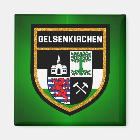 Gelsenkirchen Flag Magneet (Voorkant)