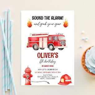 Geluid De Alarm Jongens Brandweer Verjaardag Kaart