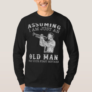 Geluid de lach met trompet Ervan uitgaande dat ik T-shirt