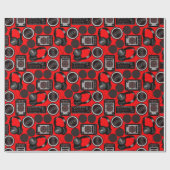 Geluid- en subwooferluidsprekers cadeaupapier (Vlak)