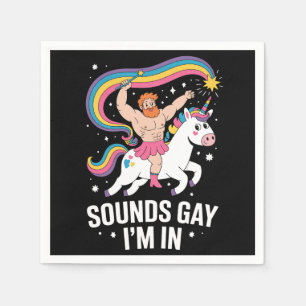 Geluid Gay Ik ben in Man Dragen Rok Eenhoorn LGBTQ Servet