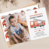 Geluid Het alarm Brandweerwagen Verjaardagsfeestfo Kaart