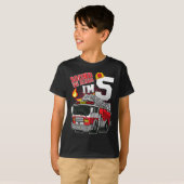 Geluid Het alarm dat ik ben 5 brandweerjongen T-shirt (Voorkant volledig)