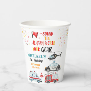 Geluid het alarm & Pak je spullen 3e verjaardag Papieren Bekers