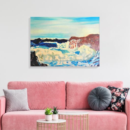GELUID IN BEWEGING OCEAANcanvas Canvas Afdruk (Insitu (Woonkamer))