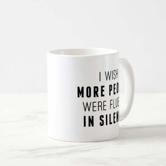 Geluid in stilte koffiemok (Voorkant rechts)