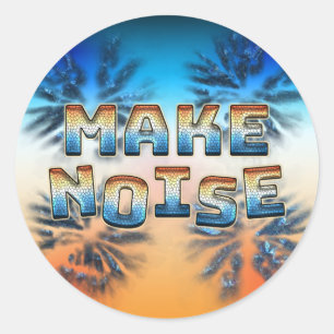 Geluid maken ronde sticker