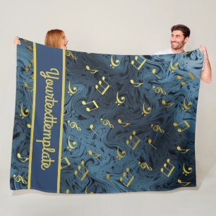 geluid, metaal, muziek, muzikaal, teken, noot, vor fleece deken