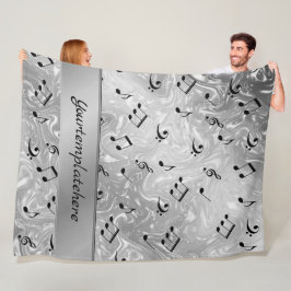 geluid, metaal, muziek, muzikaal, teken, noot, vor fleece deken