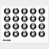 Geluid van de grappige ghost Bugle Pun Dark BG Ronde Sticker (Vel)