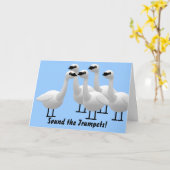 Geluid van de verjaardag van de trompetten kaart (Gele Bloem)