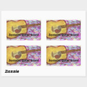 Geluid van het akoestische gitaar rechthoekige sticker (Vel)