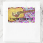 Geluid van het akoestische gitaar rechthoekige sticker (Tas)