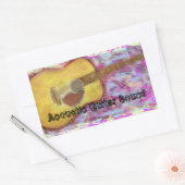 Geluid van het akoestische gitaar rechthoekige sticker (Envelop)