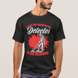 Geluid van mijn detector schatten jagen metaal det t-shirt