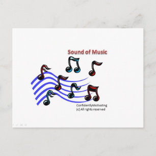 Geluid van muziek briefkaart