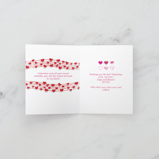 Geluid van muziek naar mijn hart Valentijnsdag Kaa Feestdagen Kaart