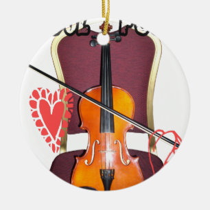 Geluid van Violin love hakuna matata valentijn Keramisch Ornament