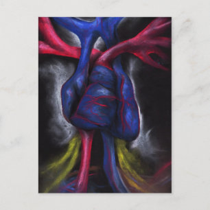 Geluiden van een Blue Heart Original Art Briefkaar Briefkaart