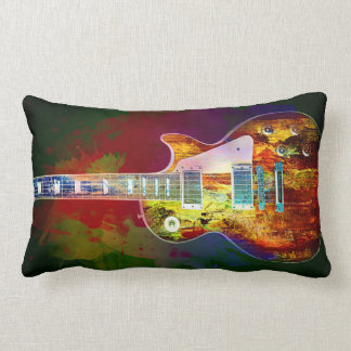 Geluiden van muziek. Kleurstofgitaar Kussen