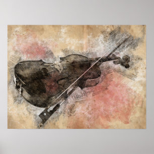 Geluiden van muziek. Violin Poster