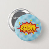 Geluidseffect van het BOOM-stripboek Ronde Button 5,7 Cm (Voorkant /achterkant)
