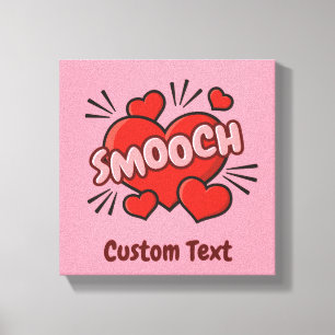 Geluidseffect voor stripkus canvas afdruk