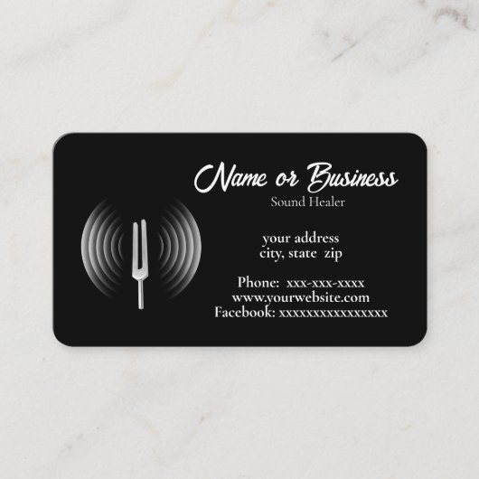 Geluidsgenezing Visitekaartje (Voorkant)