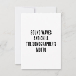 Geluidsgolven en chill - het motto van de sonograa bedankkaart