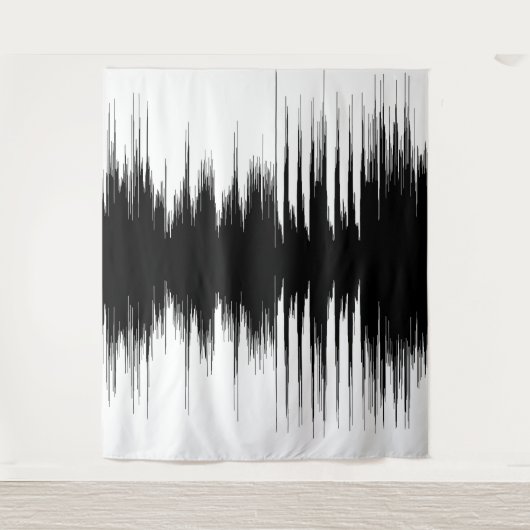 Geluidsgolven wandtapijt wandkleed (Voorkant)