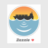 geluidshinder van de oceaan sticker (Vel)