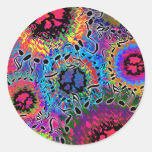 Geluidskleuren psychedelisch ronde sticker