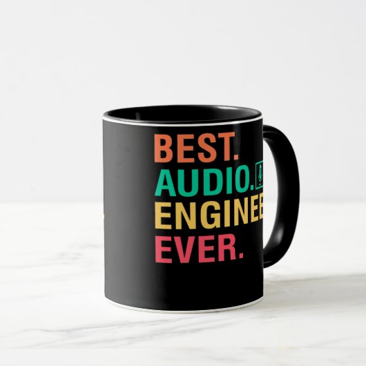 Geluidsmandel beste audiotechnicus ooit Audio Edit Mok (Voorkant rechts)