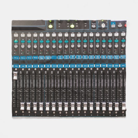 Geluidsmixer controle, evenementenhal. fleece deken (Voorkant (Horizontaal))