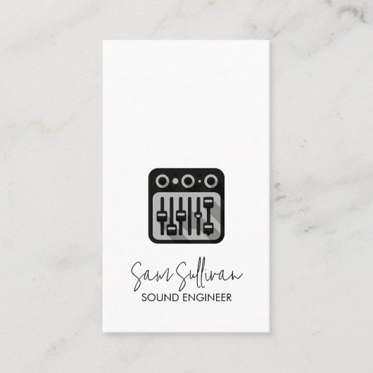 Geluidstechnicus Audio Engineering Visitekaartje (Voorkant)