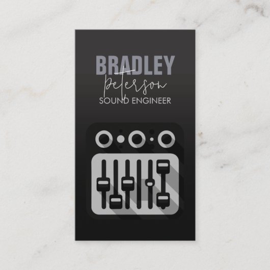 Geluidstechniek Audio Engineer Visitekaartje (Voorkant)