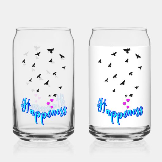 Geluk Blikvorm Glas (Achterkant)