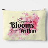 Geluk bloeit van binnen grote accessoire zakje etui (Achterkant)