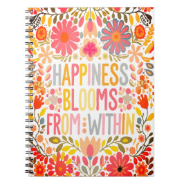 Geluk bloeit van binnen notitieboek