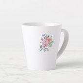 Geluk Bloem Kunst Latte Mok (Rechterhoek)