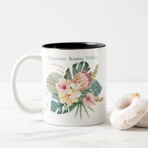 Geluk blokkeert binnen de Mok van koffie