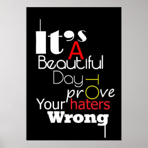 Geluk citeert het is een mooie dag poster