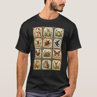 Geluk Collage van Dieren in het Bos T-shirt