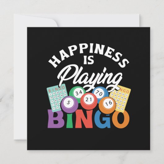 Geluk dat Bingo Lucky Game Player Gamble G speelt Kaart (Voorkant)