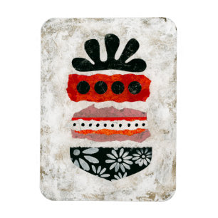 Geluk doet ertoe ijskast magneet Abstracte kunst